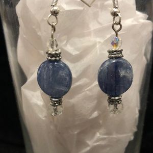 Natural stone blue earrings